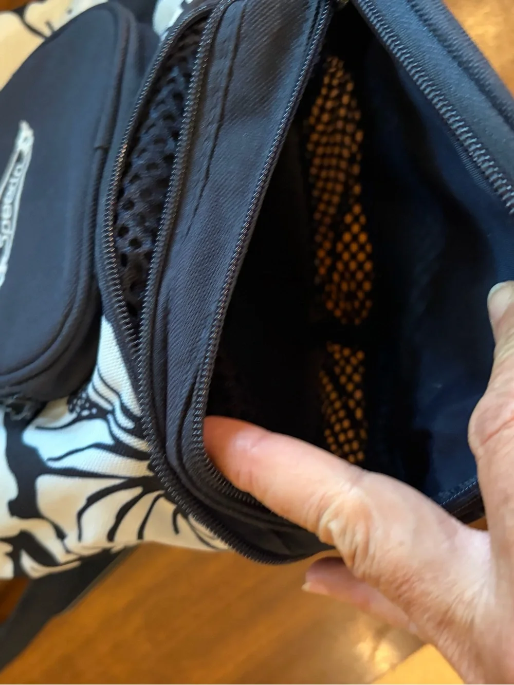 Speedo Navy and White Floral Sling Backpack